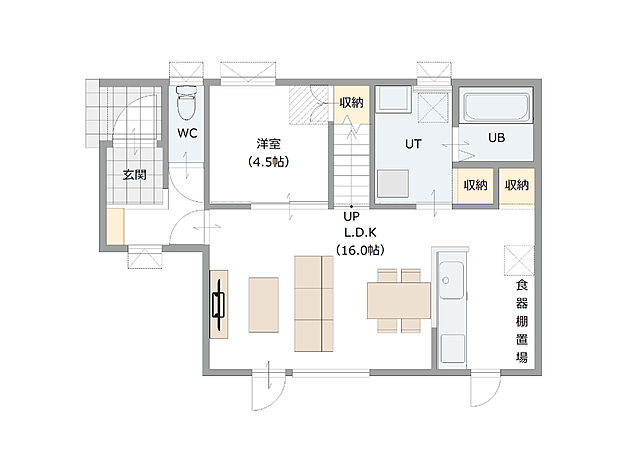 【【建築プラン例】】建物面積：109.30m2
建物価格：2246万円(税込)
※杭工事、分水工事、諸費用別途
※設計プランの参考一例であって、当該プランの採用可否は任意です。