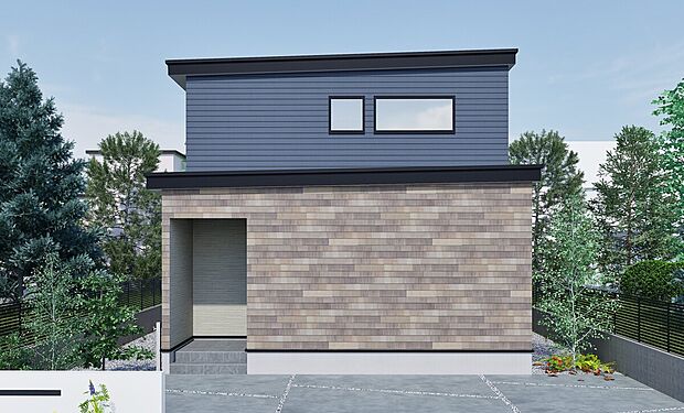 【【(18)完成予想図】】ウッドシェイクを採用した存在感のあるデザインが魅力の外観!シックで重厚感がございます。