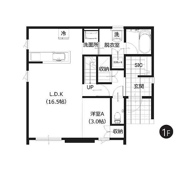 【4LDK】ファミリーにおすすめの4LDKタイプです。リビングに隣接する約3帖の洋室は引き戸を開けて一体利用も可能。より開放的な空間に！ライフスタイルに合わせてお使いいただけます。