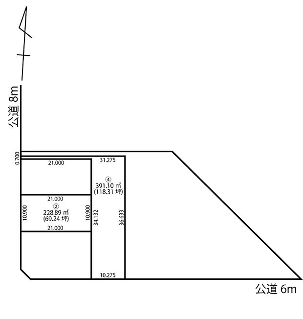 土地面積は広々約118坪。ゆとりある土地なら、間取りの自由度が高まり、夢も広がりますね。