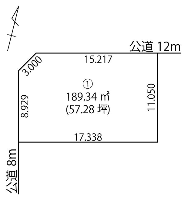 開放感あふれる角地に位置した区画です。