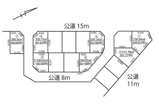両面道路に面した風通しの良い区画。快適なお住まいが建てられそうですね。