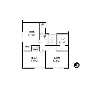 大容量のウォークインクローゼットを含む全居室収納付き！お荷物の多いファミリーにも嬉しい間取り設計です。 