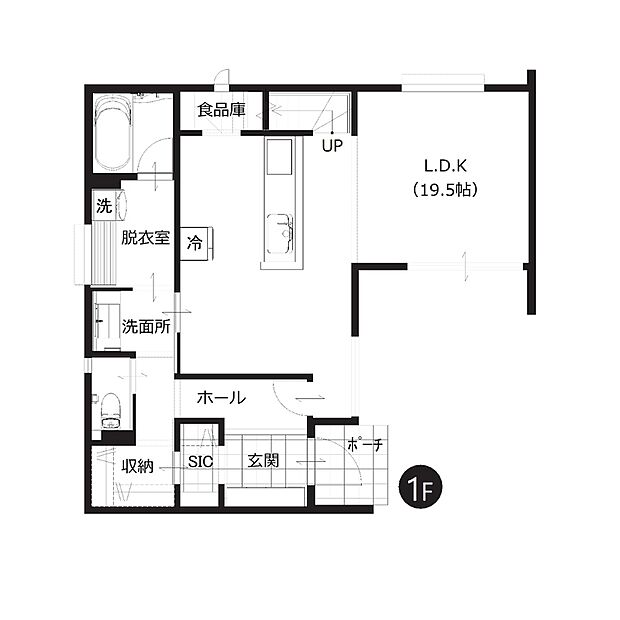 【3LDK】広々とした19.5帖のLDKが魅力!お家族の帰宅をあたたかく迎えられる「ただいま導線」を採用した間取りです。