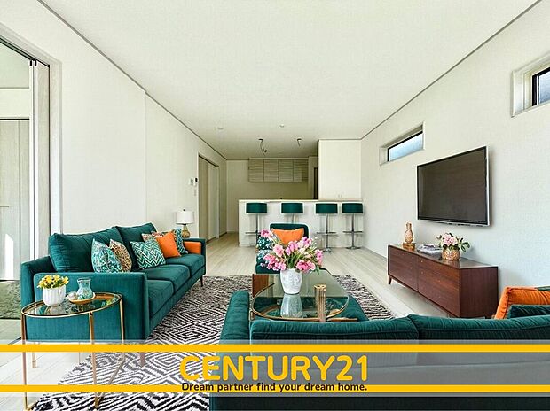 ※家具・CG加工はイメージです。販売価格等には含まれません。
■■憩いのリビング■■
リビングとダイニングの空間機能を活かし、巧みに使い分ける発想が、ライフスタイルに新しいゆとりをもたらします。