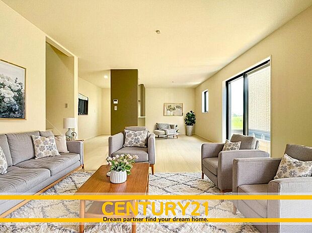 ※家具・CG加工はイメージです。販売価格等には含まれません。
■■憩いのリビング■■
リビングとダイニングの空間機能を活かし、巧みに使い分ける発想が、ライフスタイルに新しいゆとりをもたらします。