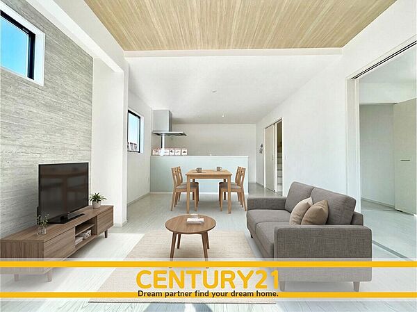 ※家具はCGを合成したものです。
■■憩いのリビング■■
リビングとダイニングの空間機能を活かし、巧みに使い分ける発想が、ライフスタイルに新しいゆとりをもたらします。