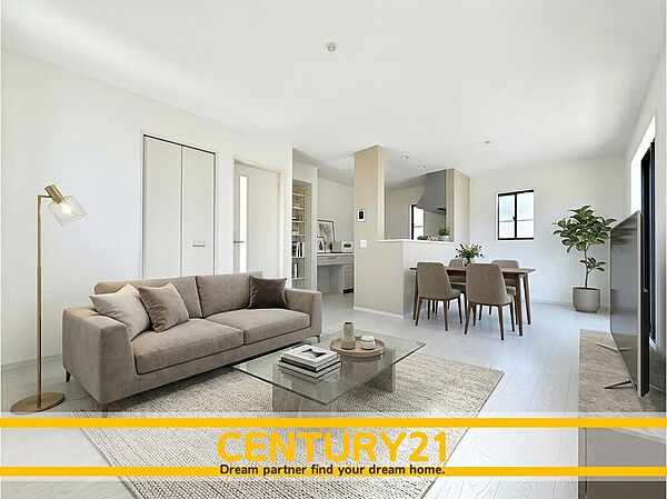 ※家具はCGを合成したものです。
■■憩いのリビング■■
リビングとダイニングの空間機能を活かし、巧みに使い分ける発想が、ライフスタイルに新しいゆとりをもたらします。