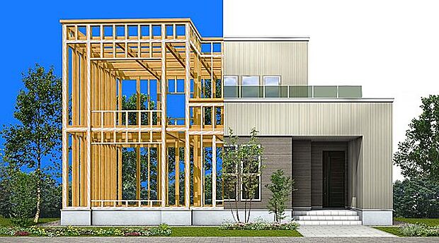 【レジェンドコートは制震テープを標準装備】大和住宅のプレミアム仕様では度重なる大地震後でも損傷０を目指しすために「制震工法」を家全体にバランス良く配置し、住宅をまるごとダンパーにします。これは一般的な制震住宅の10～100倍のエネルギー吸収材の量に相当します。
