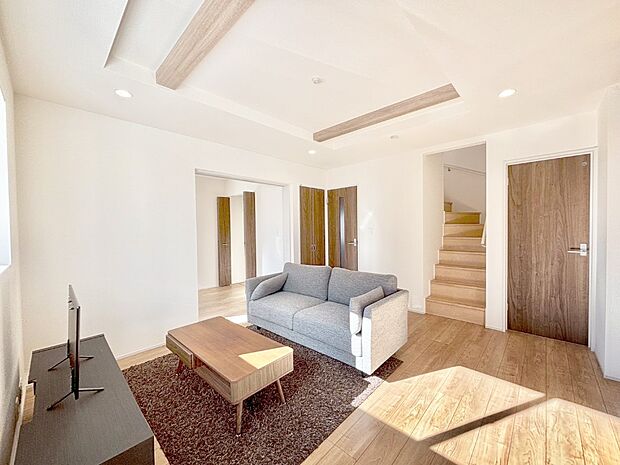 リビング階段、毎日大切な家族とコミュニケーションがとれる家族思いの間取り