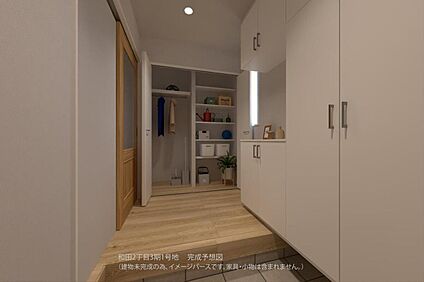 【完成予想図(玄関)/1号地】