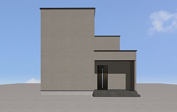 グレーの外壁のシックで落ち着いた雰囲気の外観※画像はイメージです