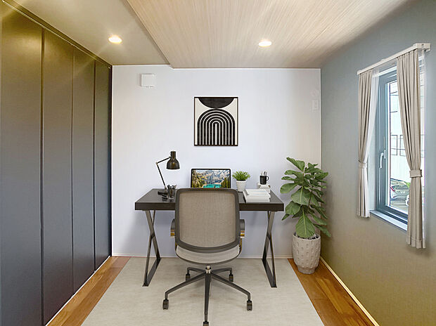 【洋室】落ち着いたダウンライトが、心地よいプライベート空間を演出します。