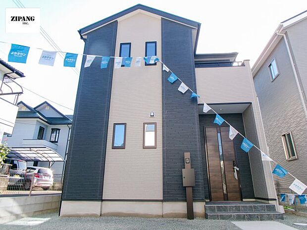 【現地外観写真】現地完成済みですので即日見学可能です♪周辺物件とともにご紹介させていただきますのでお気軽にお問い合わせください!