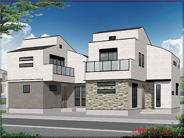 南道路面の陽光と清風に包まれたお家になります。接道間口も広く重厚感も演出、省エネ性能ラベル取得の構造で省エネ性や断熱性に優れております。セルフクリーニング機能の外壁材でメンテナンスも楽々です。