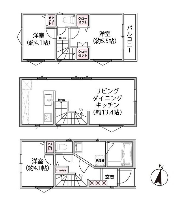 ■間取図■
2SLDK
土地面積56.08m2
建物面積84.17m2
