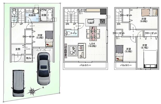 【参考プラン図(2)】土地建物セット価格4380万円