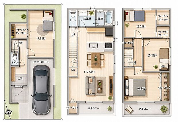 【参考プラン図】土地建物セット価格4380万円