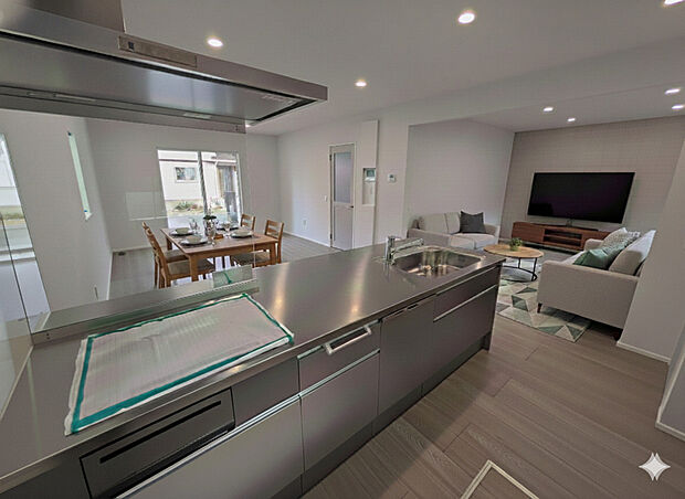 【区画8-2リビングダイニングキッチン】※家具家電などはCG加工を施しております。