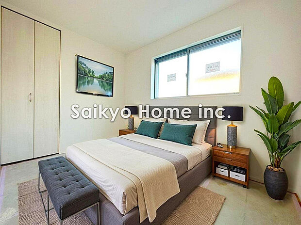 【洋室】風通しのいい自由なプライベート空間。ゆっくりとくつろぐスペースとしてもご利用いただけます！※家具等はCG加工しております。