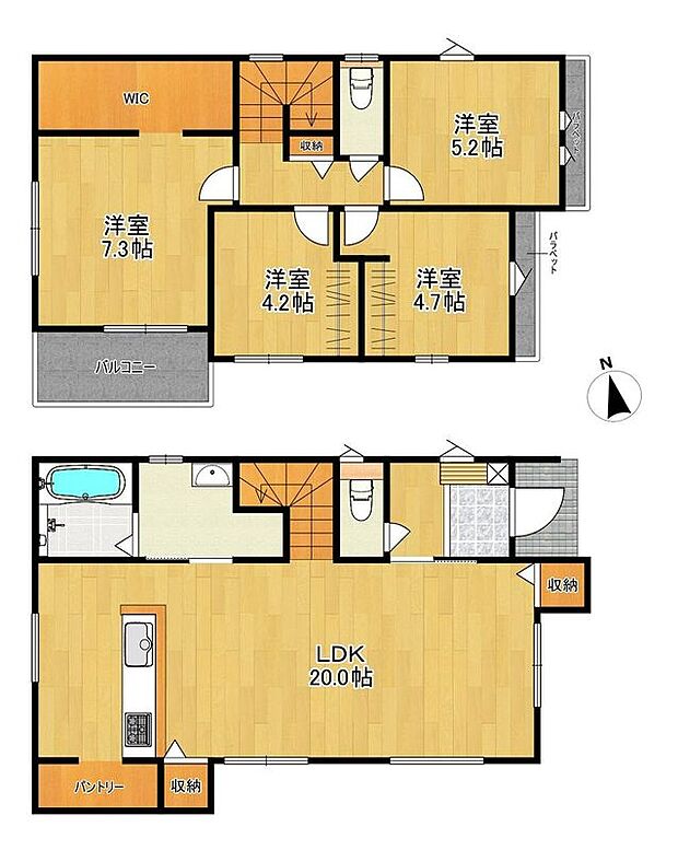 【4LDK】※有効宅地面積158.38m2