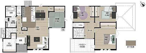【4LDK】※図面と異なる場合は、現況を優先します。