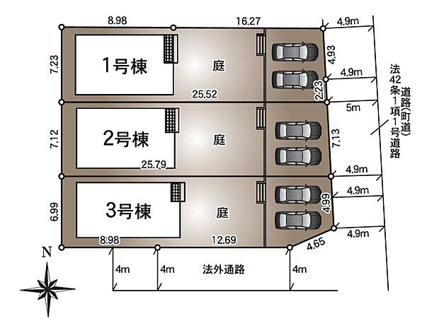 【全体区画図】※1・2号棟ご成約済