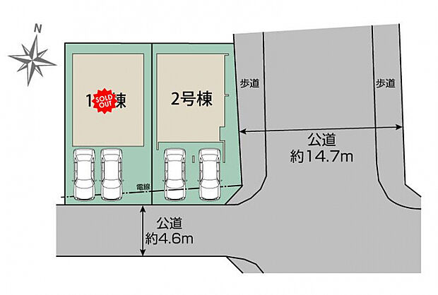交野市青山1丁目2棟 区画図