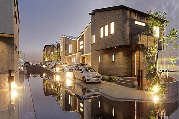 【【街並みイメージパース】】徒歩15分圏内に、スーパー・コンビニ・ドラッグストアが揃い、日常の買い出しもスムーズに行えます☆ぜひ周辺環境と併せて、現地をご確認ください!お問い合わせ、お待ちしております。