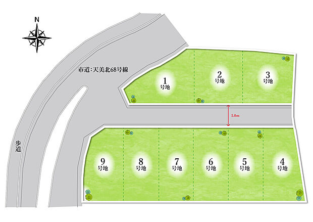 残り1区画!近鉄南大阪線「河内天美」駅まで徒歩18分、全9区画の分譲地です。分譲地内は通り抜けのできない街区設計のため、小さなお子様がいるご家庭も安心感があります。