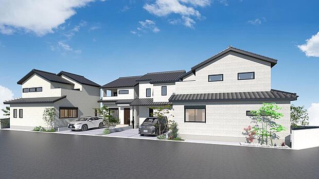 【【街並みイメージパース・昼】】全6区画。分譲地ならではの美しい街並みが誕生します。