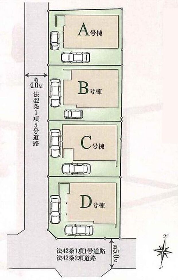 車種により、カースペース2台分ございますので、家族分の自転車を駐輪したり、来客用の駐車スペースとしてもお使いいただけます♪