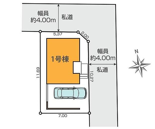 愛車を埃や強い陽射しから守るビルトインガレージ。玄関からの距離も近いので雨の日や荷物が多い日の乗り降りもスムーズです♪