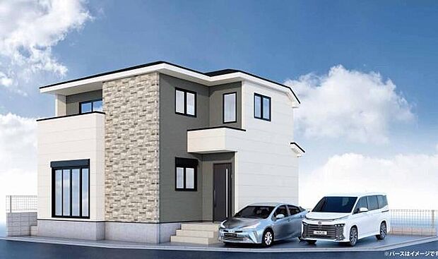 ☆完成予想図(外観)☆
陽光と風の心地よさを感じる南西角地の住まいです。今なら建築中の様子をご覧になることができます♪※イメージ画像は実際とは異なる場合があります。