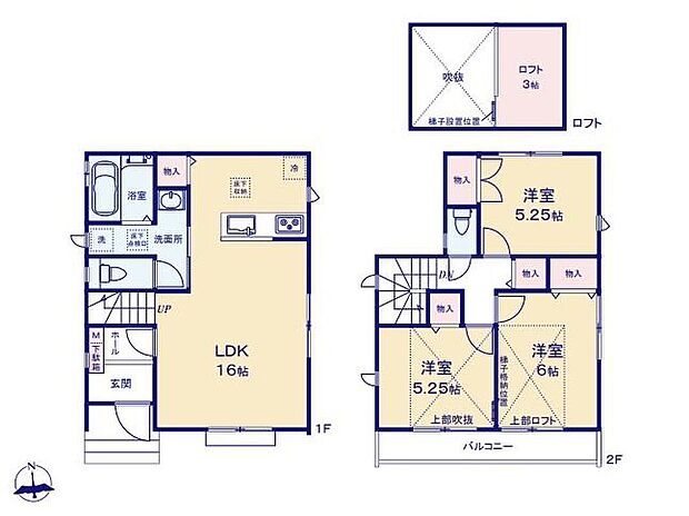 (A号棟)、3LDK、土地面積80.04m2、建物面積79.9m2