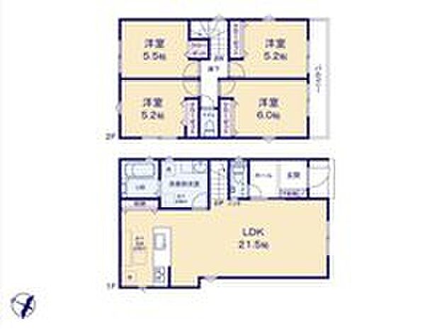 (1号棟)、価格5580万円、4LDK、土地面積120.05m2、建物面積99.37m2