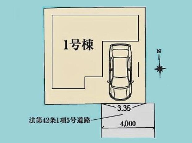 【全体区画図】前面道路は住人以外の車の進入も少ないので、車庫入れが苦手な方でも安心して入れられます♪