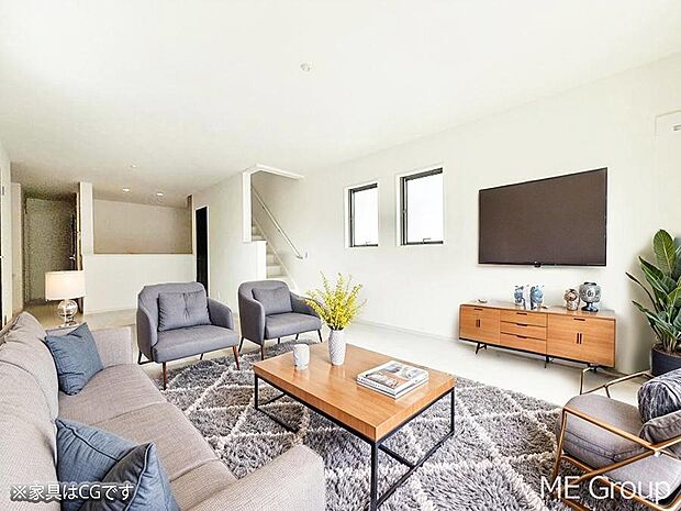 ■居心地のいい、理想のリビング※家具はCGです