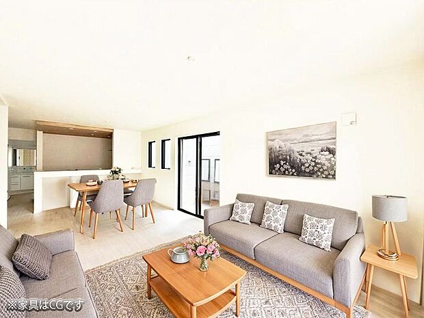 ■心落ち着く場所、ゆったり過ごせるリビング