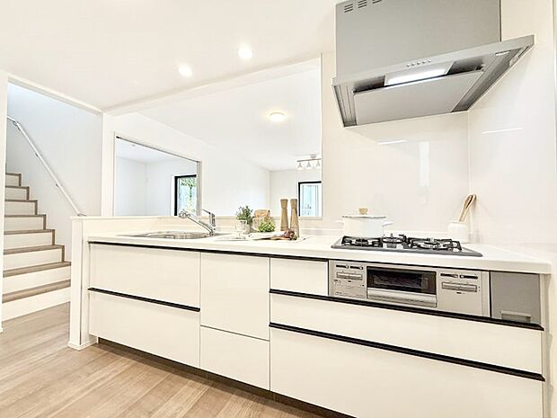 【キッチン】■シンプルで美しく心地よい時間を生むキッチン空間