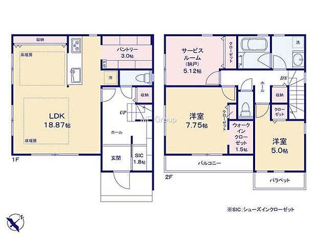 【2LDK+S】4号棟  