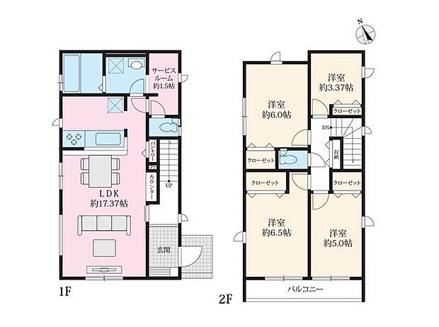 【4LDK+S】2号棟  