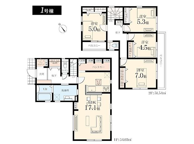 【4LDK】1号棟