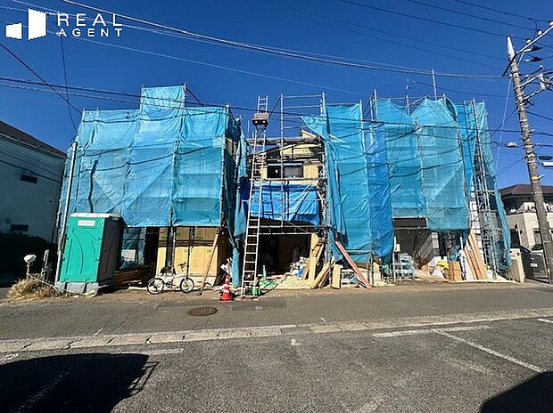 【現地外観】鶴ケ峰駅徒歩7分、南東道路の明るく開放感のある現地！