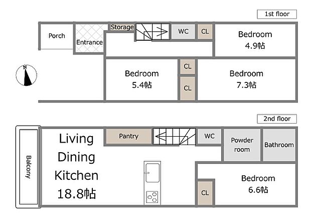 【B号棟参考プラン】建物込4880万円、土地面積82.34m2、建物面積98.49m2(期間限定!建物フリープランに付き、お客様のご要望をお聞かせください!)