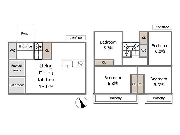 【参考プラン】建物込5680万円、土地面積133.38m2、建物面積95.22m2(期間限定!建物フリープランに付き、お客様のご要望をお聞かせください!)