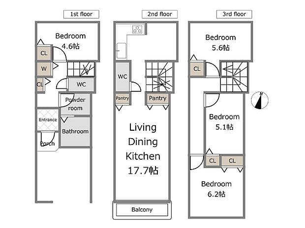【A号棟参考プラン】建物込4980万円、土地面積60.15m2、建物面積95.84m2(期間限定!建物フリープランに付き、お客様のご要望をお聞かせください!)