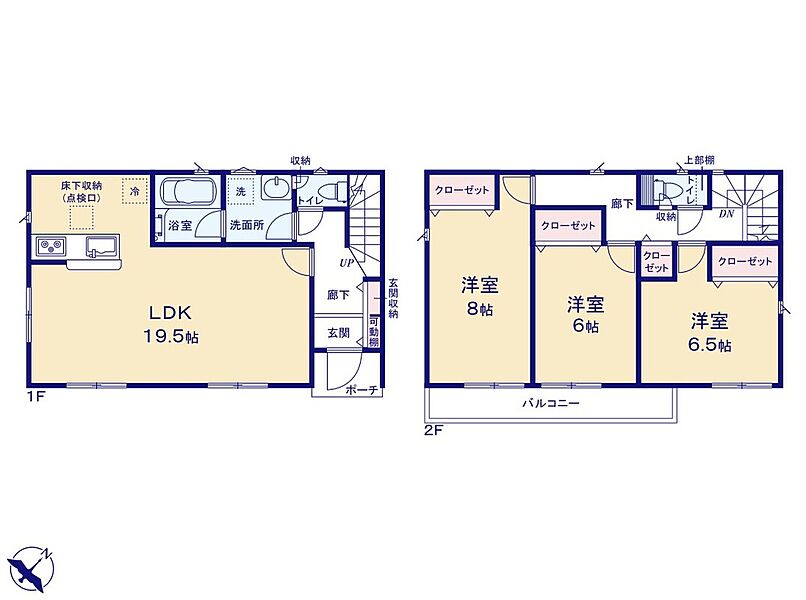 2号棟間取り図
3LDK