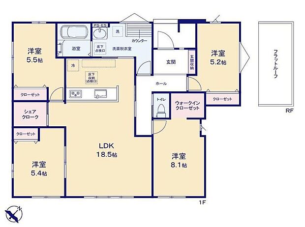 (1号棟)、価格4498万円、4LDK、土地面積500.1m2、建物面積97.03m2