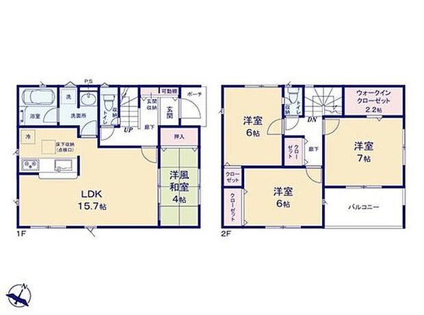 【4LDK】主寝室にお勧めのお部屋に、季節を通した衣類がすべて保管できるウォークインクローゼット完備です！広めの収納ですので着るものに悩んだときなど、その場で衣類を着替えることが可能です。
